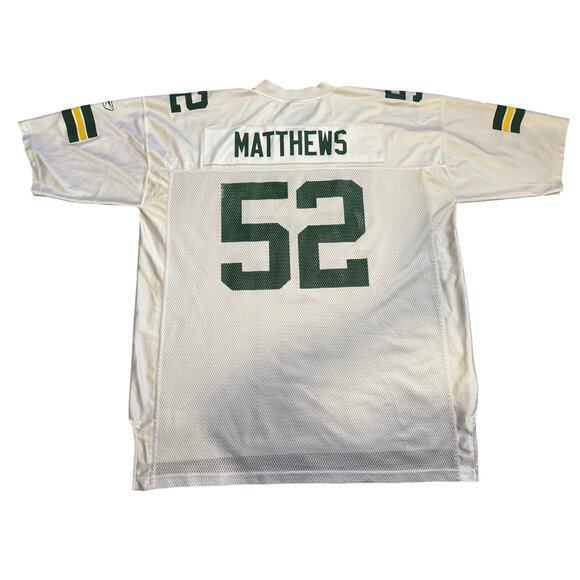 Vintage 2000s Reebok Packers Clay Matthews Jersey White 2XL GUC - Picture 4 of 4